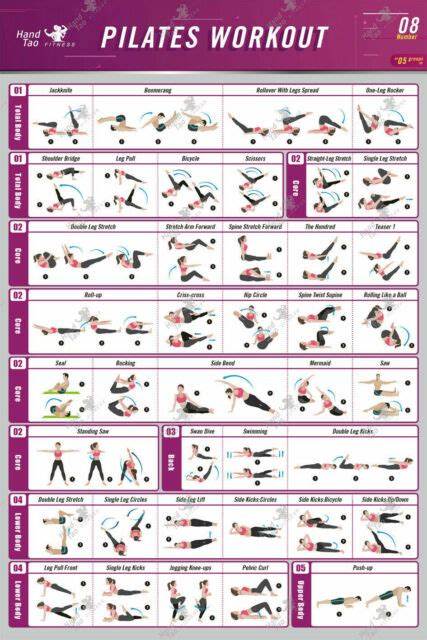 Home Gym Guide - Tableau de Pilates en polymère rare,