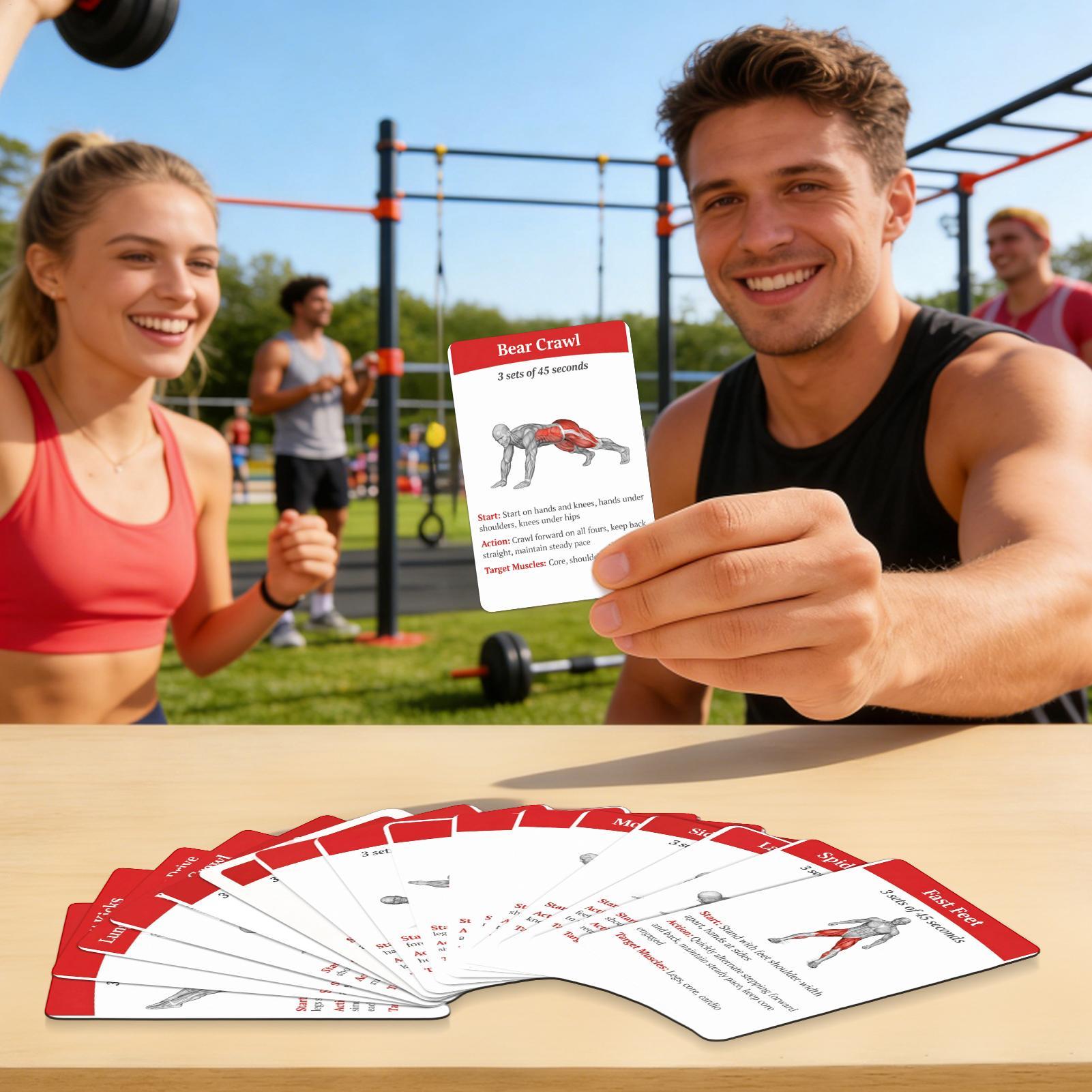 Home Gym Guide - Jeu de cartes d'entraînement, 36 cartes