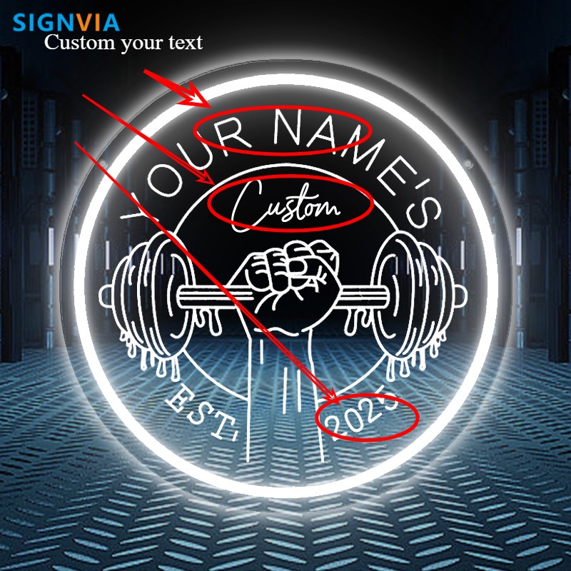 Home Gym Neon Sign - Enseigne au néon LED personnalisée pour