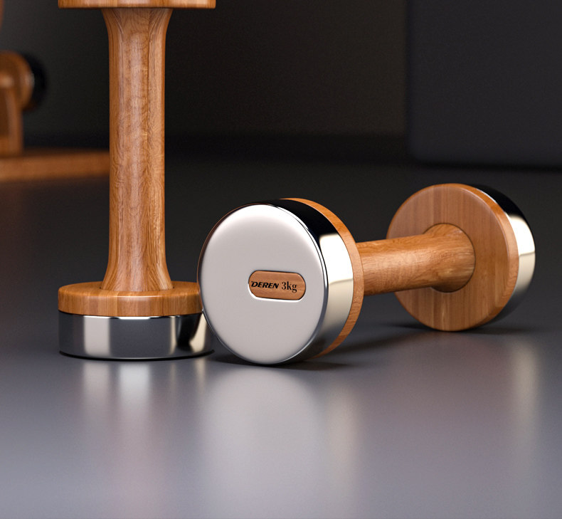 Home Gym Equipment Set - Ensemble d'haltères réglables en bois et
