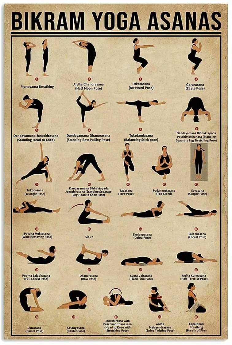 Home Gym Yoga Room - Panneau décoratif mural en métal rétro