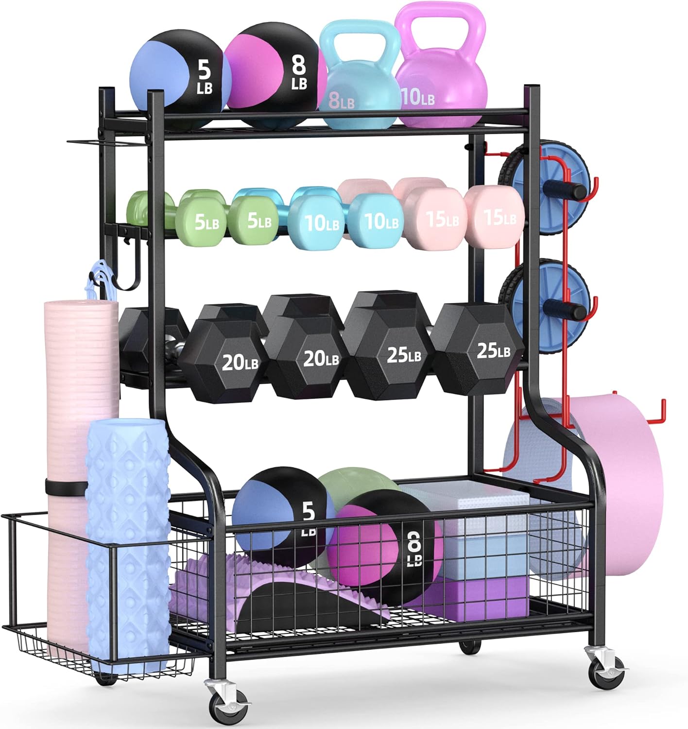 Home Gym Rack - Support de rangement pour haltères de