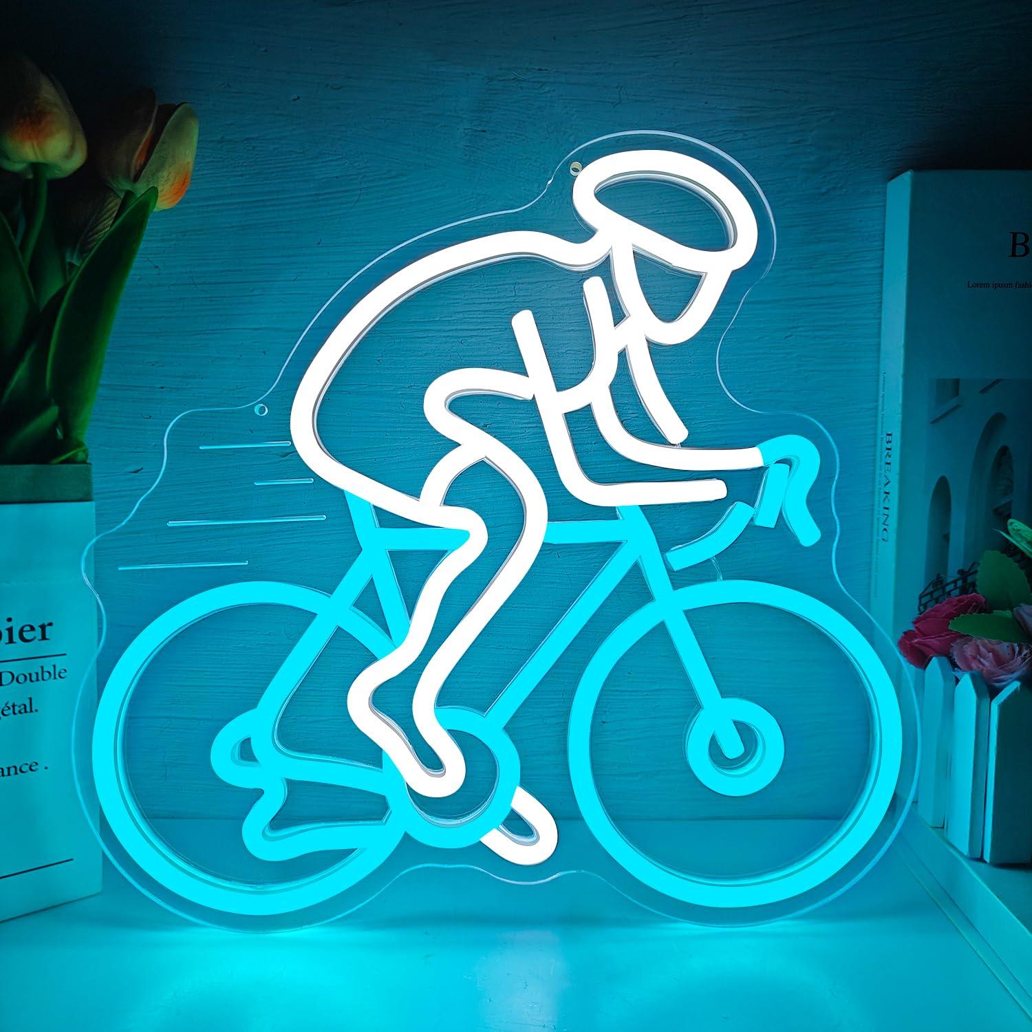 Home Gym Neon Sign - Enseigne néon LED dimmable pour cycliste,