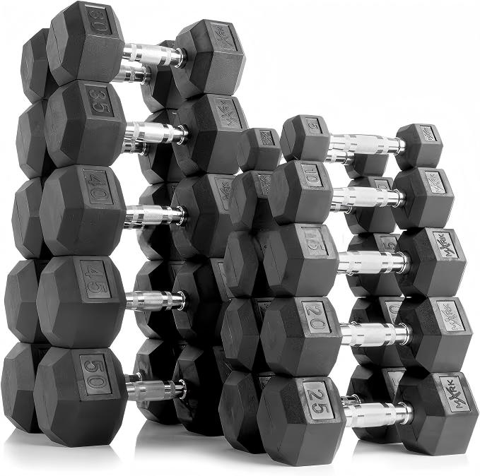 Haltères hexagonaux en caoutch - Home Gym Build avis et prix