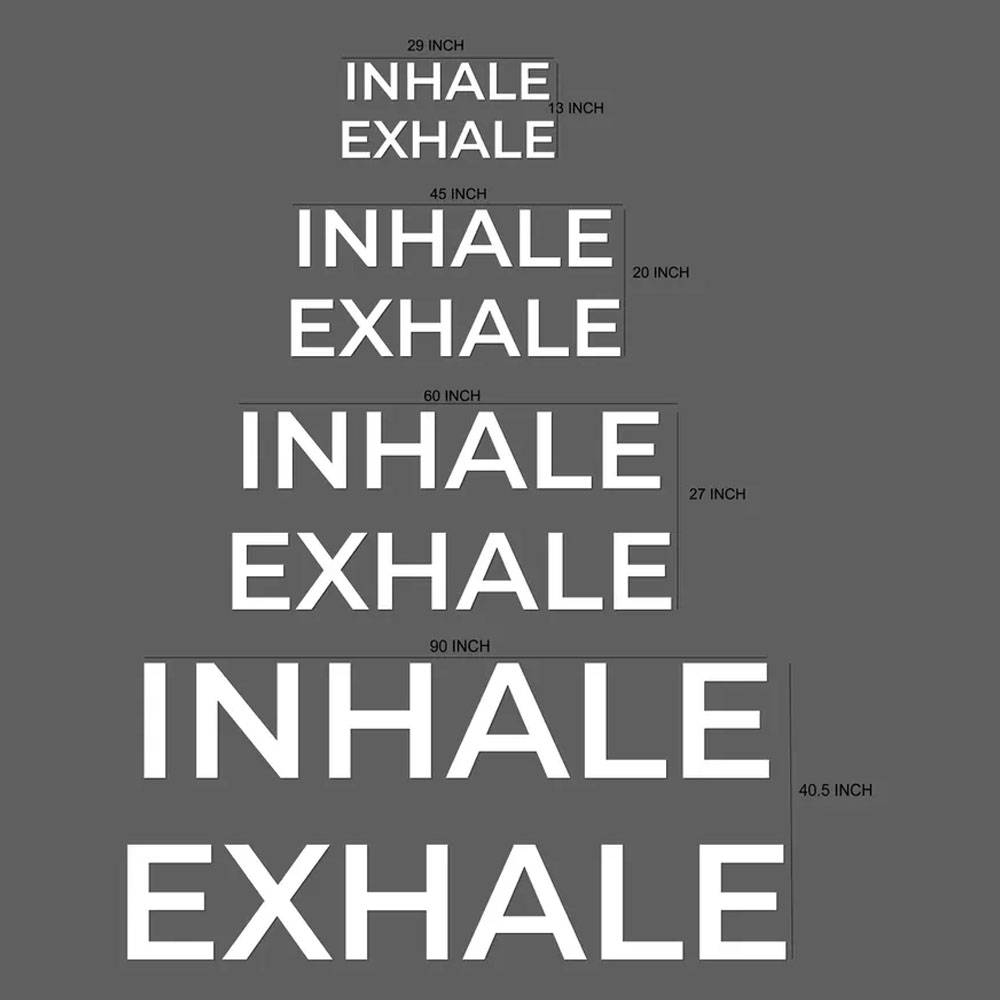 Panneau mural INHALE EXHALE, l - Home Gym Yoga Room avis et prix