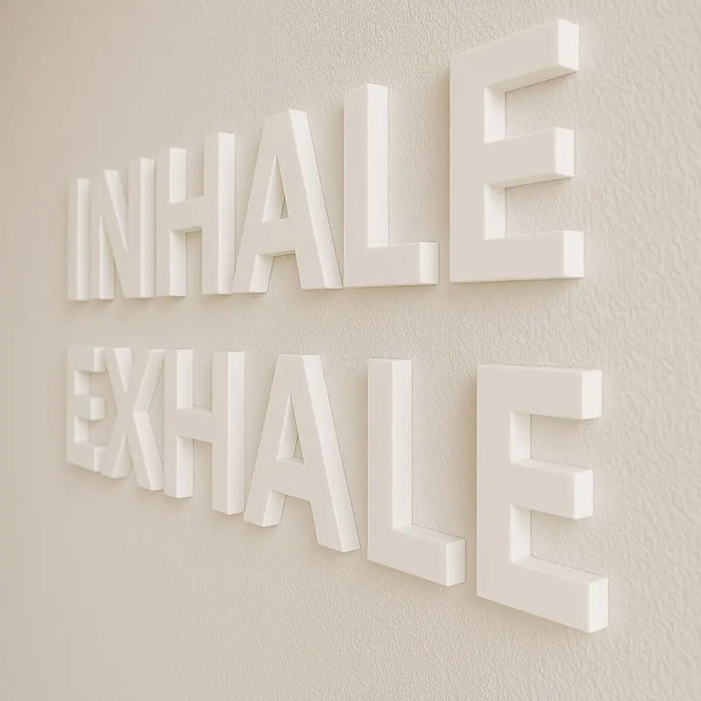 Panneau mural INHALE EXHALE, l - Home Gym Yoga Room avis et prix