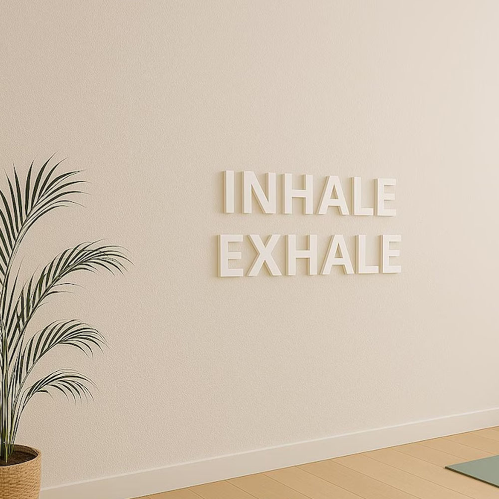 Panneau mural INHALE EXHALE, l - Home Gym Yoga Room avis et prix