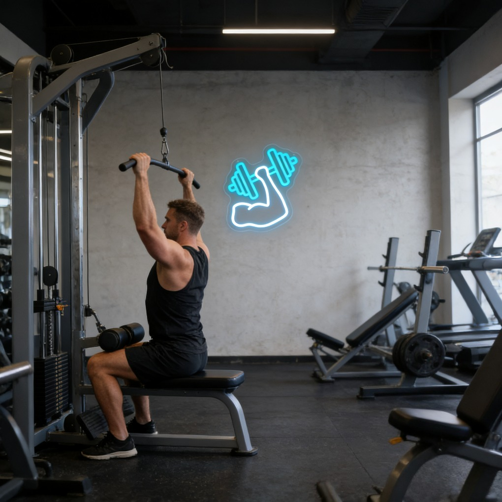 Enseigne néon LED Murale Muscu - Home Gym Neon Sign avis et prix