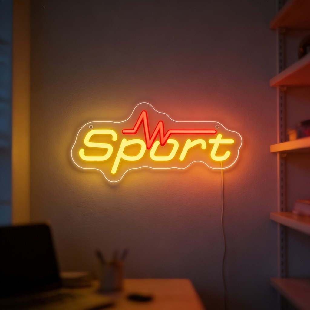 Enseigne néon sportive LED USB - Home Gym Neon Sign avis et prix