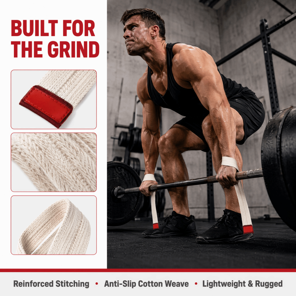 2 sangles de levage en coton r - Lifting Straps Wrist avis et prix