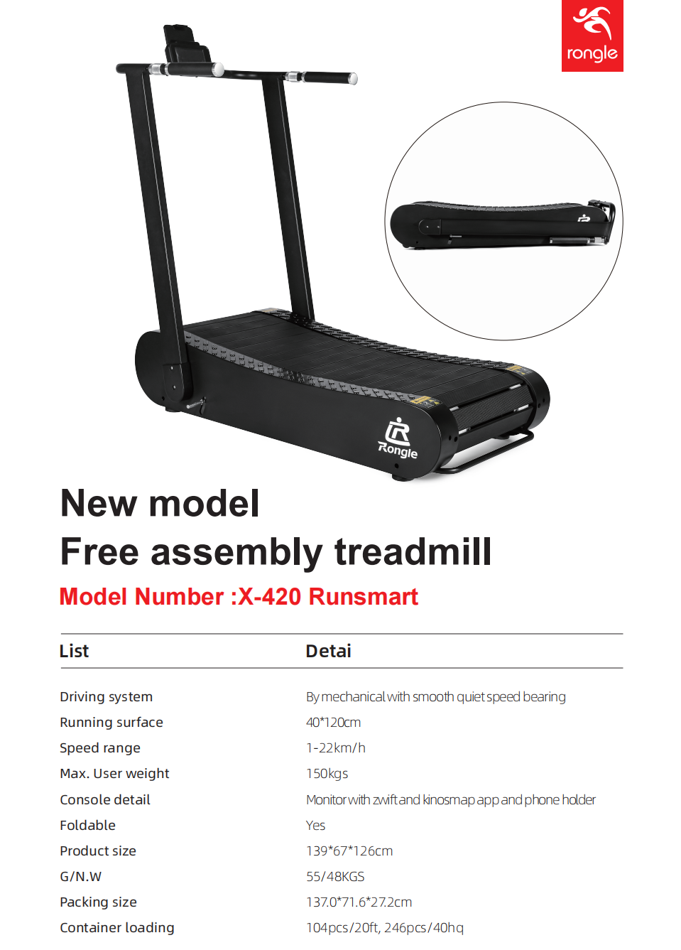 Tapis roulant incurvé, machine - Home Gym Manual avis et prix