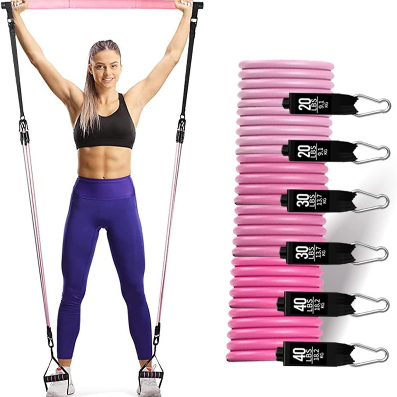 Bandes de résistance de 180 lb - Home Gym Full Setup avis et prix