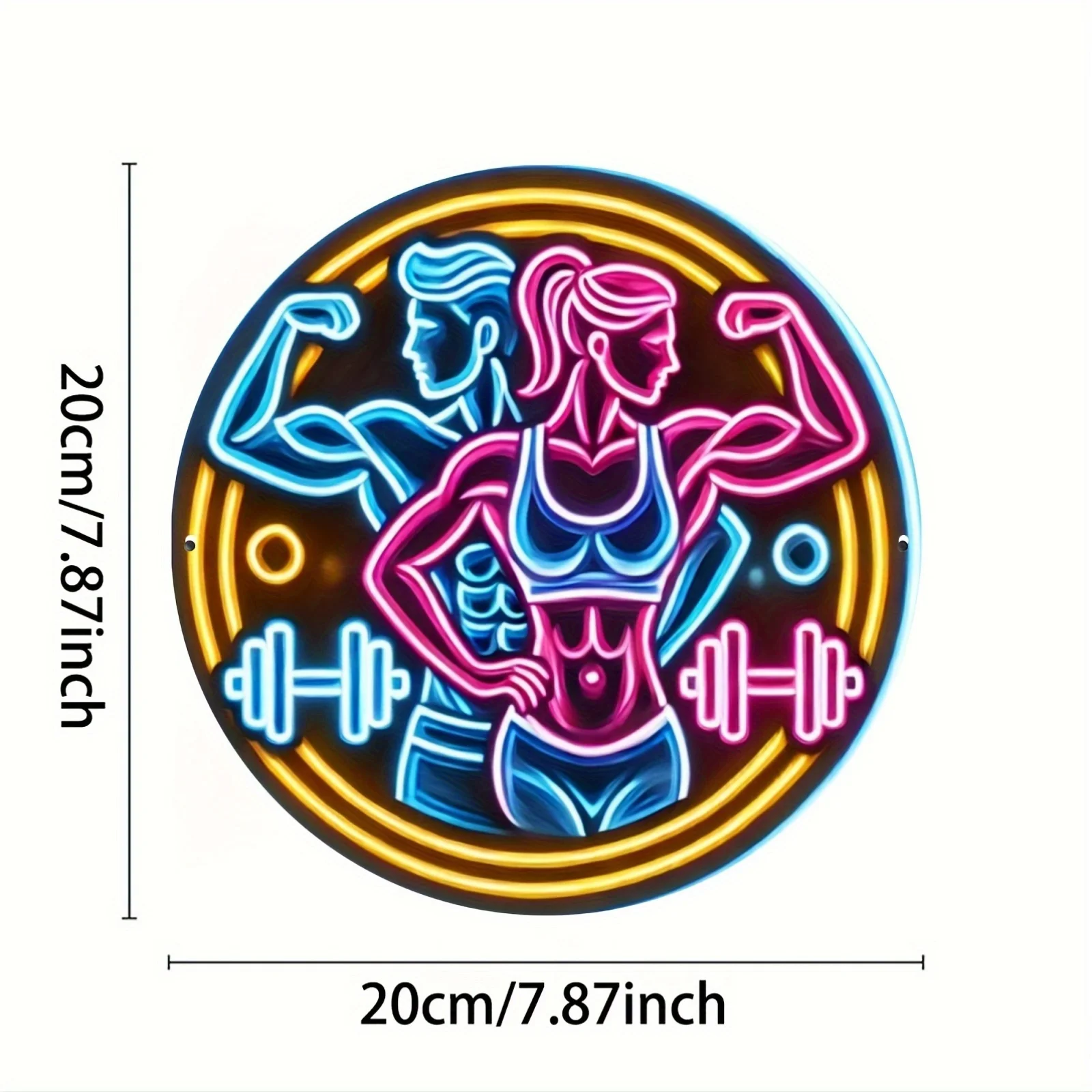 Enseigne Métallique 2D Néon Fi - Home Gym Neon Sign avis et prix