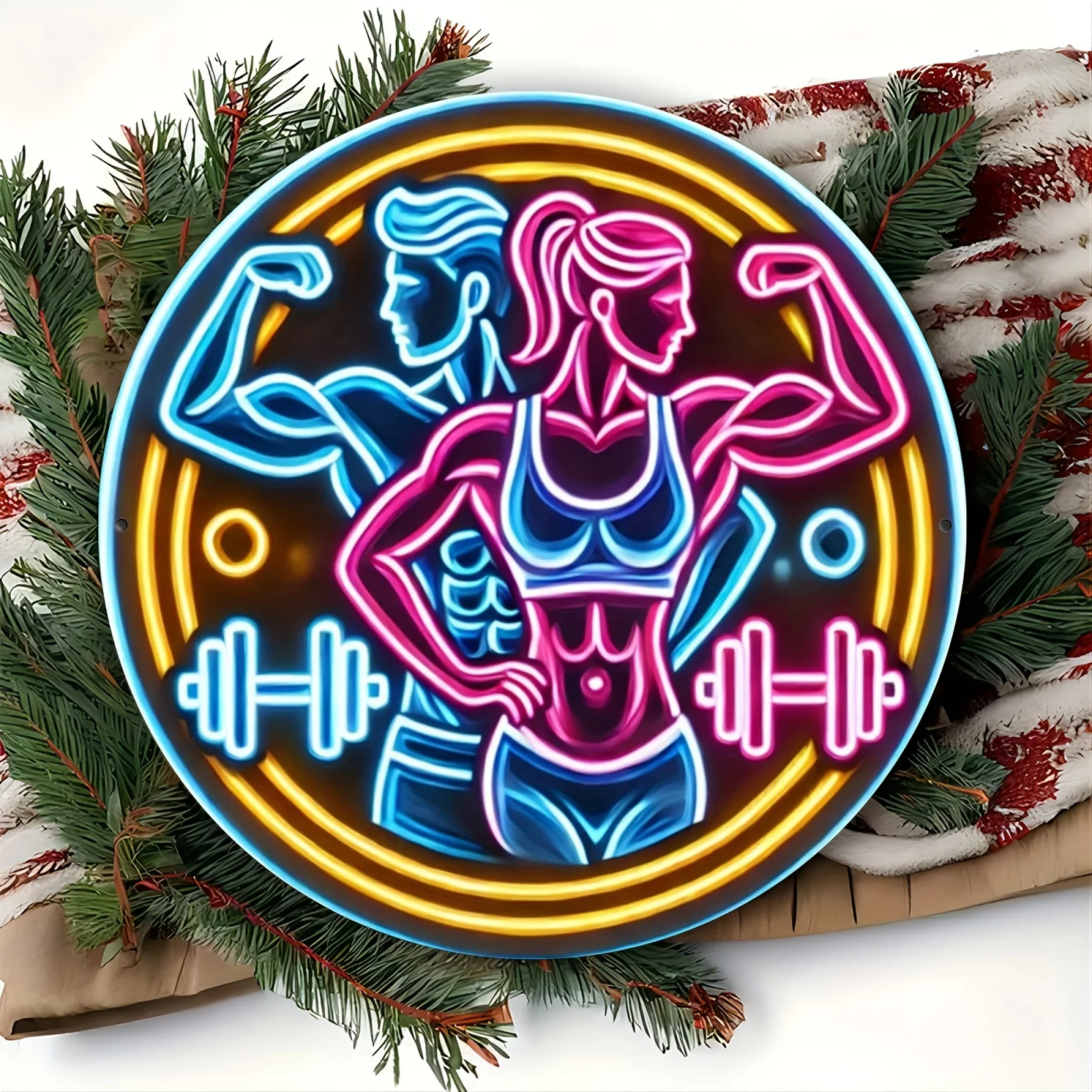 Enseigne Métallique 2D Néon Fi - Home Gym Neon Sign avis et prix