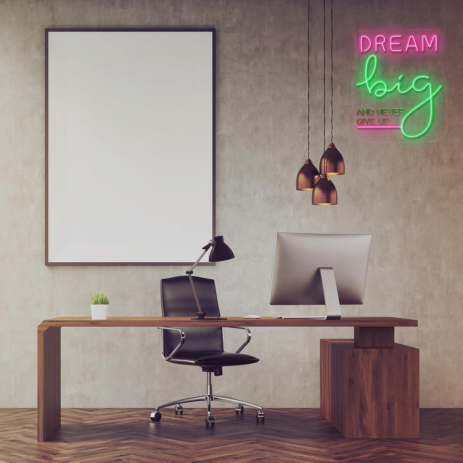 Enseigne néon « Dream Big » –  - Home Gym Neon Sign avis et prix