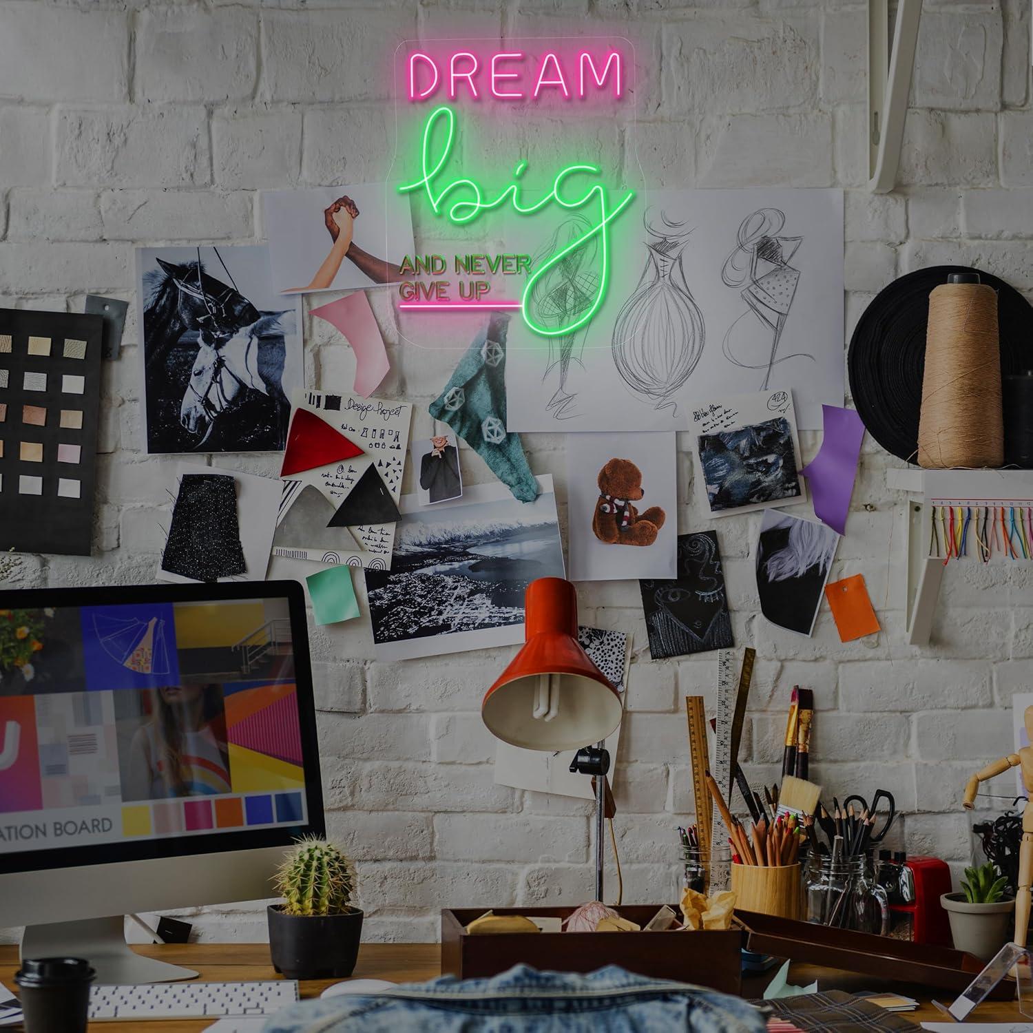 Enseigne néon « Dream Big » –  - Home Gym Neon Sign avis et prix