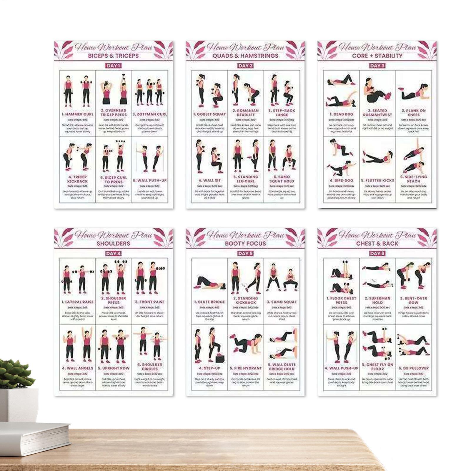 Affiche d'entraînement 6 pièce - Home Gym Guide avis et prix