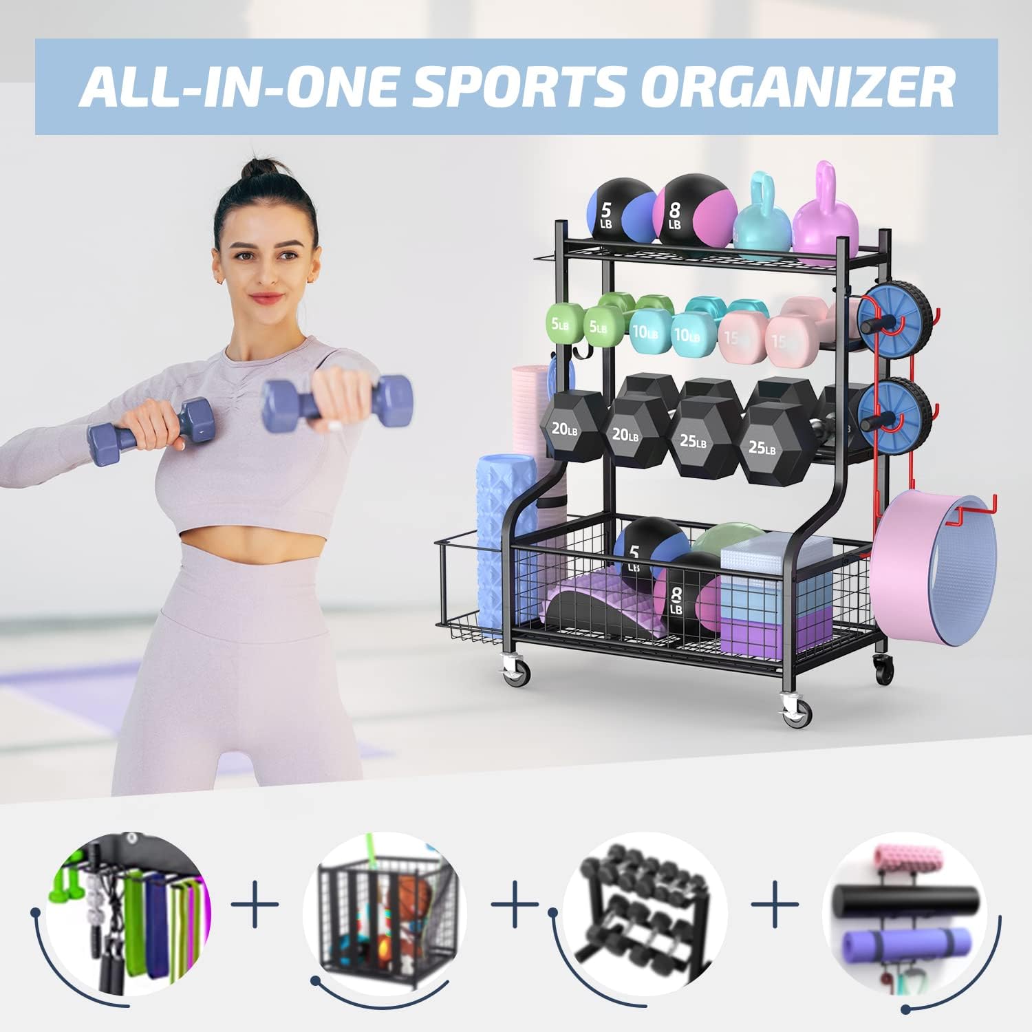 Support de rangement pour halt - Home Gym Rack avis et prix