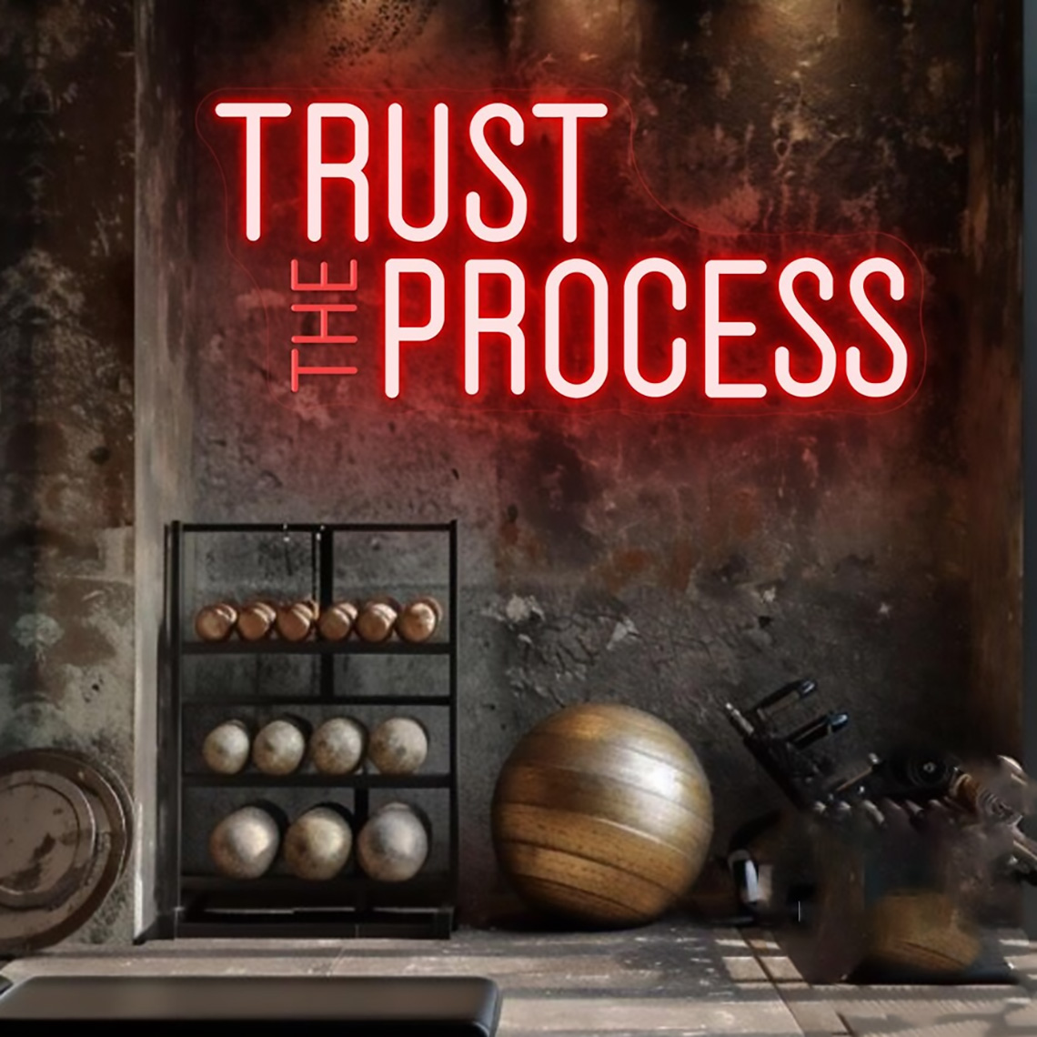 Enseigne néon « Trust The Proc - Home Gym Neon Sign avis et prix