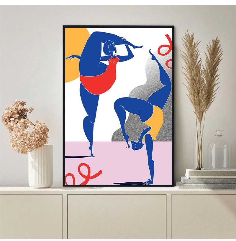 Affiche abstraite de Pose de Y - Home Gym Yoga Room avis et prix