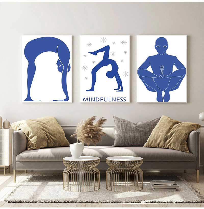 Affiche abstraite de Pose de Y - Home Gym Yoga Room avis et prix