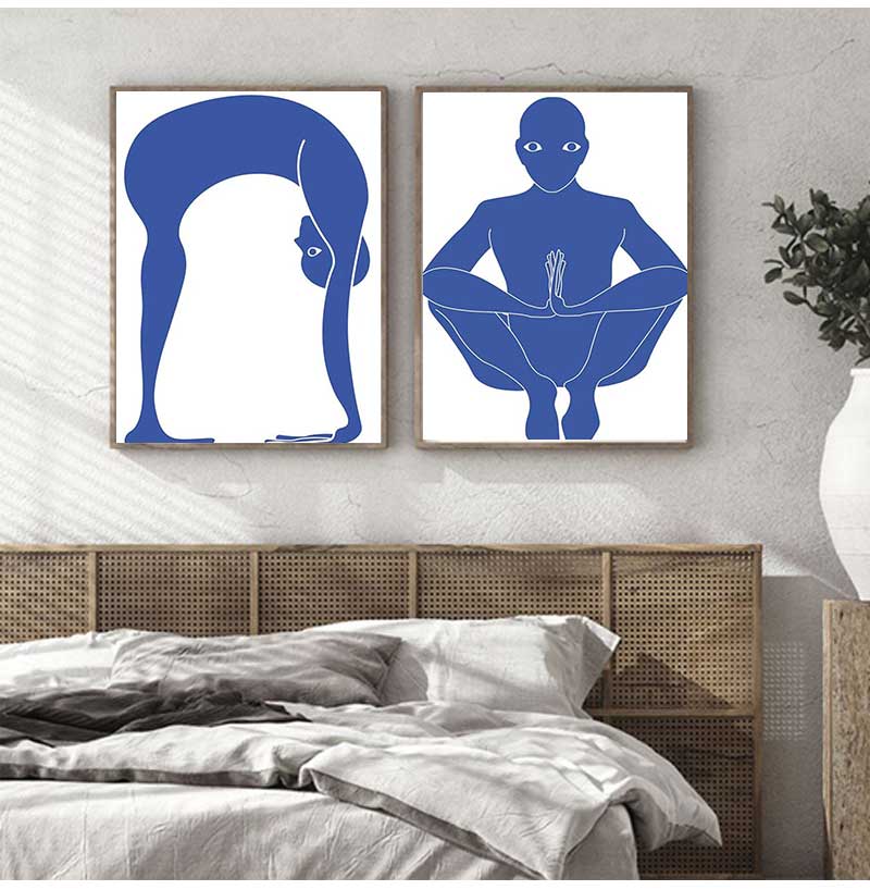 Affiche abstraite de Pose de Y - Home Gym Yoga Room avis et prix