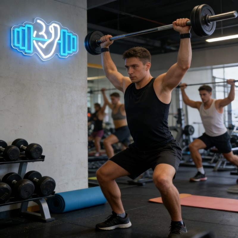 Enseigne néon LED Bicep Dumbbe - Home Gym Neon Sign avis et prix