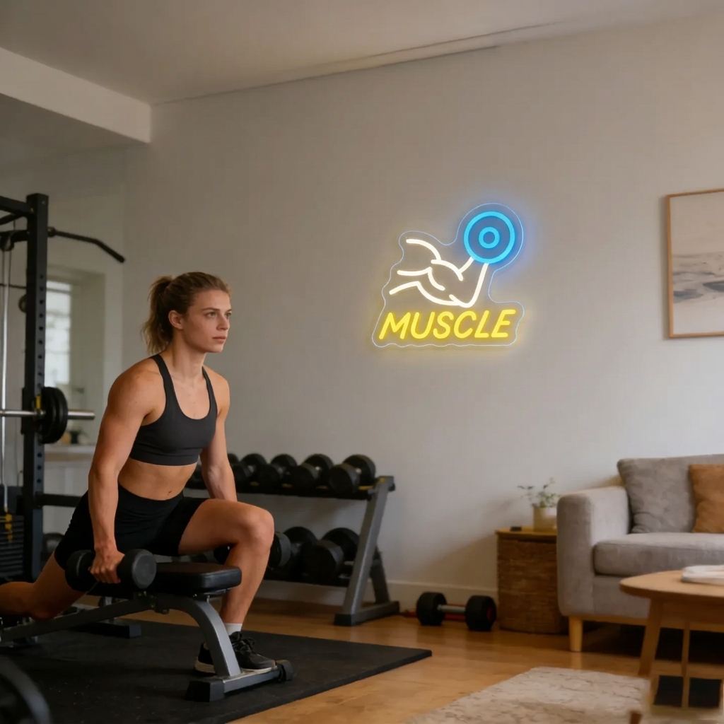Enseigne néon LED USB à intens - Home Gym Neon Sign avis et prix